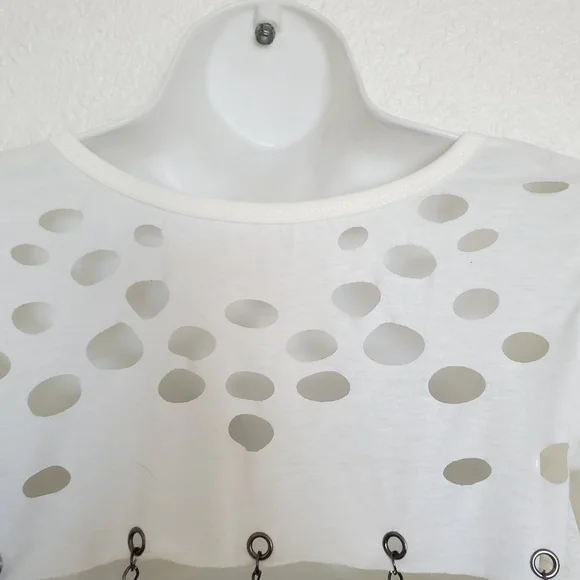 Skull Shirt Streetwear Grunge Punk Rock Artsy Quotes Unique Cream Women (XS-S) - Picture 12 of 16